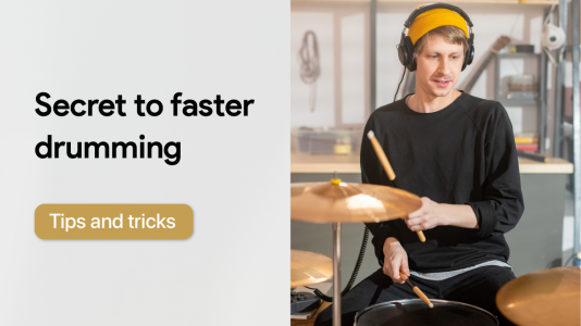 اسکرین شات 3 برنامه Learn Drums App - Drumming Pro