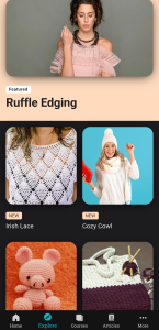 اسکرین شات 5 برنامه Learn Knitting and Crocheting