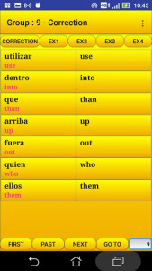 اسکرین شات برنامه 2000 Spanish Words (most used) 2