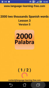 اسکرین شات برنامه 2000 Spanish Words (most used) 7