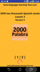 اسکرین شات 7 برنامه 2000 Spanish Words (most used)