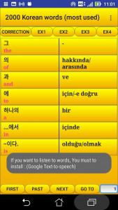 اسکرین شات برنامه 2000 Korean Words (most used) 1