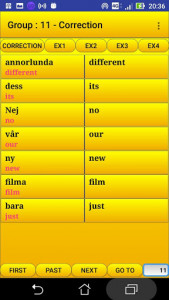 اسکرین شات برنامه 2000 Swedish Words (most used) 2