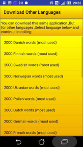 اسکرین شات برنامه 2000 Swedish Words (most used) 6
