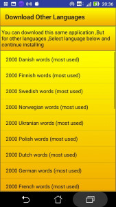 اسکرین شات 6 برنامه 2000 Swedish Words (most used)