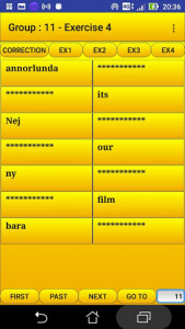 اسکرین شات برنامه 2000 Swedish Words (most used) 5
