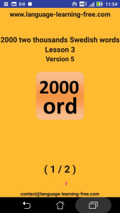 اسکرین شات 7 برنامه 2000 Swedish Words (most used)