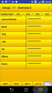 اسکرین شات برنامه 2000 Swedish Words (most used) 3