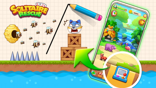 اسکرین شات بازی Solitaire Rescue 6