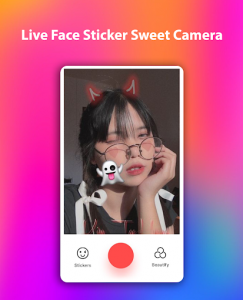 اسکرین شات برنامه Live Face Sticker Sweet Camera Offline 3