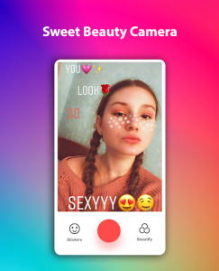 اسکرین شات برنامه Sweet Beauty Camera 6