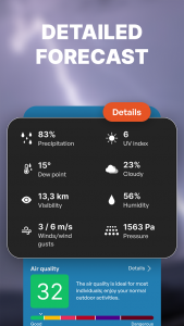 اسکرین شات برنامه Weather Radar - Live Forecast 5