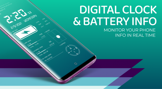 اسکرین شات برنامه Digital Clock & Battery Charge 6