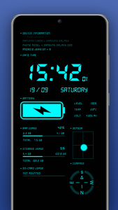اسکرین شات برنامه Digital Clock & Battery Charge 5