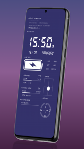اسکرین شات 3 برنامه Digital Clock & Battery Charge