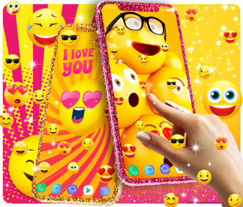 اسکرین شات برنامه Funny smiley emoji wallpapers 2