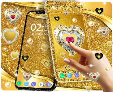 اسکرین شات برنامه Gold live wallpaper 1