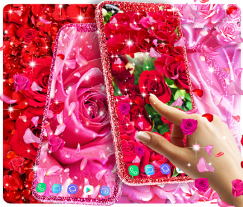 اسکرین شات برنامه Rose petal live wallpaper 1
