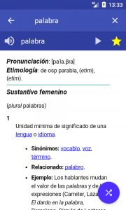 اسکرین شات 1 برنامه Spanish Dictionary - Offline