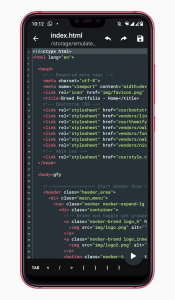 اسکرین شات برنامه Visual Code Mobile - Websites  4