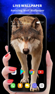 اسکرین شات برنامه Lone Wolf Wallpaper + Keyboard 1