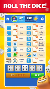 اسکرین شات 5 بازی Yatzy: Dice Game Online