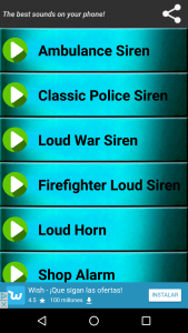 اسکرین شات برنامه Loud Siren Ringtones Remix 2