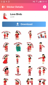 اسکرین شات برنامه Love Stickers for WhatsApp - WAStickerApps 3