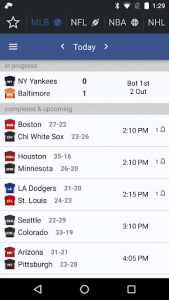 اسکرین شات برنامه Sports Alerts - real-time scores, stats & odds 1