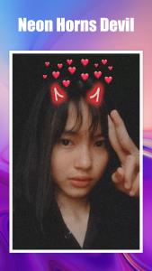 اسکرین شات برنامه Neon Horns Devil - Neon Devil Crown Photo Editor 1