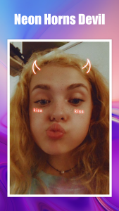 اسکرین شات برنامه Neon Horns Devil - Neon Devil Crown Photo Editor 2