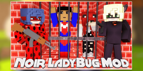 اسکرین شات برنامه Noir LadyBug Mod pour Mcpe 1