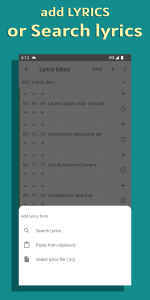 اسکرین شات 2 برنامه Lyrics Editor: Make Lyrics
