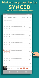 اسکرین شات 1 برنامه Lyrics Editor: Make Lyrics
