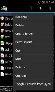 اسکرین شات 5 برنامه AndFTP File Manager