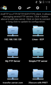 اسکرین شات 1 برنامه AndFTP File Manager