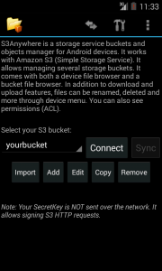 اسکرین شات برنامه BucketAnywhere for S3 3