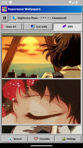 اسکرین شات 8 برنامه Vaporwave Wallpapers & Radio