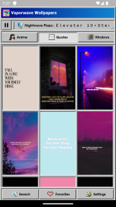 اسکرین شات 6 برنامه Vaporwave Wallpapers & Radio