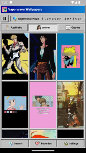 اسکرین شات 5 برنامه Vaporwave Wallpapers & Radio