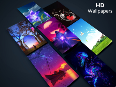 اسکرین شات برنامه Wallpapers : HD , AMOLED, DARK 1