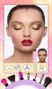 اسکرین شات برنامه Makeup Magic Face Makeover Bea 1