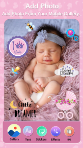 اسکرین شات برنامه Baby Photo Editor - Baby photo frames, Milestones 1