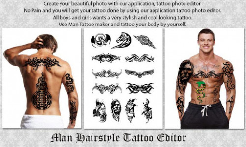 اسکرین شات برنامه Man Hairstyle Tattoo Editor 1