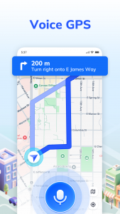 اسکرین شات 1 برنامه Voice GPS Navigation: GPS Map