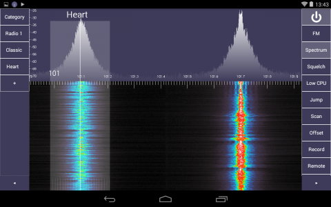 اسکرین شات برنامه SDR Touch - Live radio via USB 2