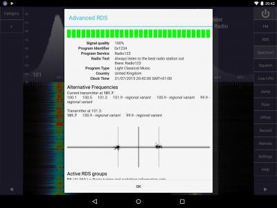 اسکرین شات برنامه SDR Touch - Live radio via USB 5