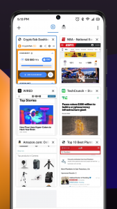 اسکرین شات 3 برنامه CryptoTab Browser Max Speed