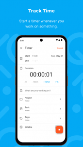 اسکرین شات برنامه Clockify — Time Tracker 2