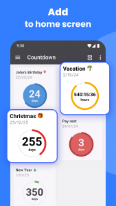 اسکرین شات برنامه Countdown Widget・Countdown app 5